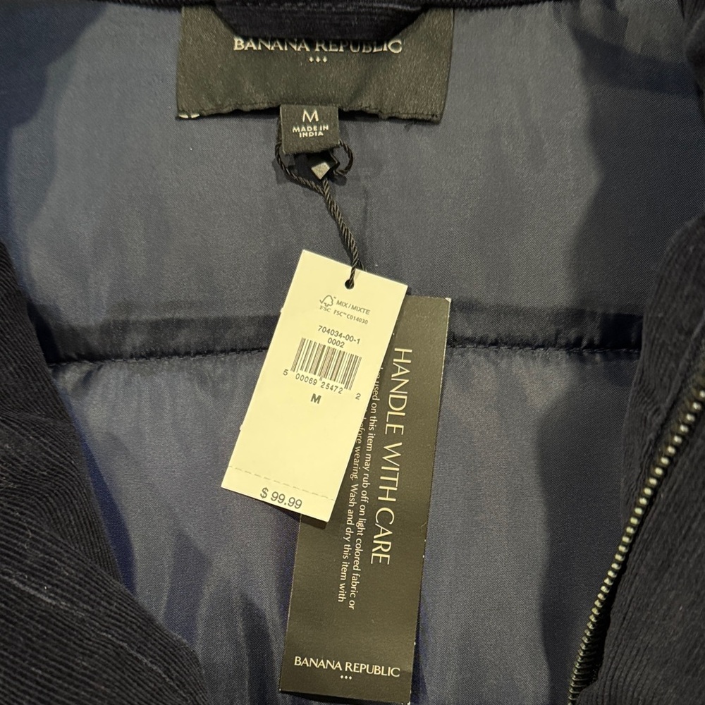 Banana Republic Dark Blue Quilted Vest - Picture 2 of 3